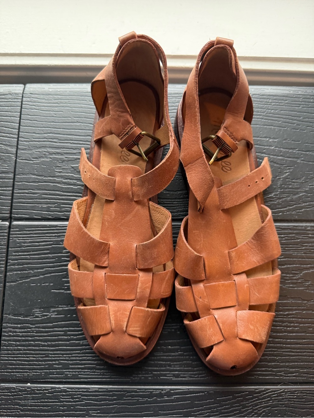 Women’s Brown Leather Fisherman Sandals - Madewell